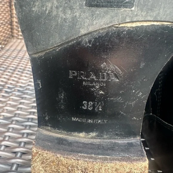 Prada Black Combat & Moto Boots - Picture 10 of 10